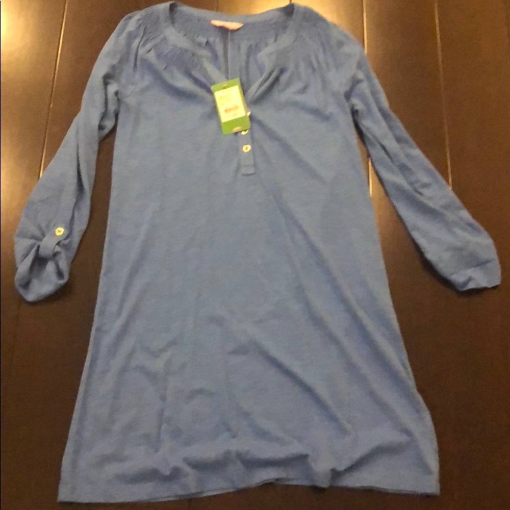 Lilly Pulitzer Essie 3/4 sleeve dress - blue